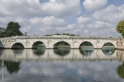 Roman bridge in Rimini photo