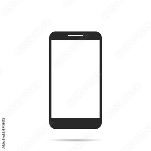 Phone flat icon with shadow