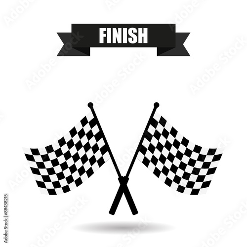 Checkered Flag finish with shadow
