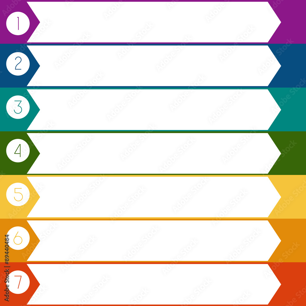 Obraz premium Infographic arrows template 7 positions