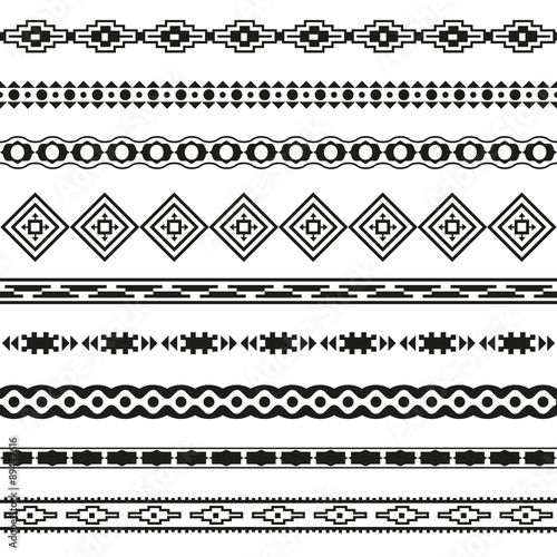 Seamless pattern. Vector illustration for tribal design. Ethnic motif.
