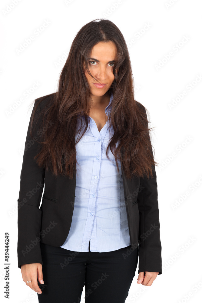 Beautiful woman doing different expressions in different sets of clothes: posing Beautiful woman doing different expressions in different sets of clothes: posing