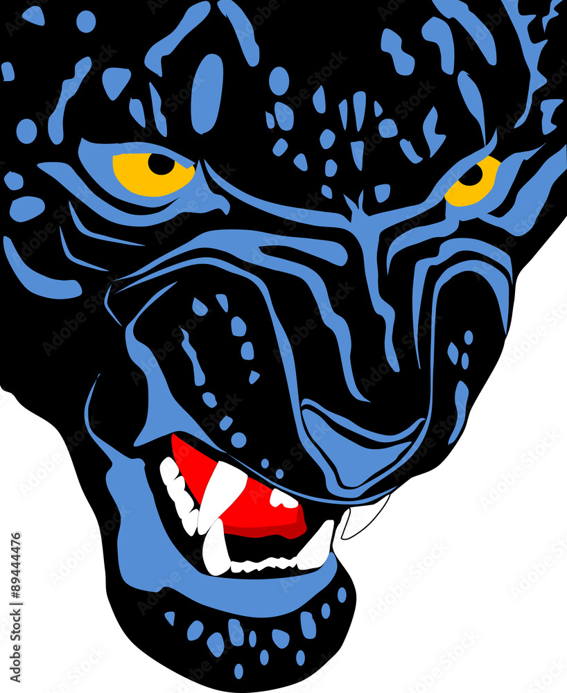 Monster panther roaring ugly Monster panther roaring ugly