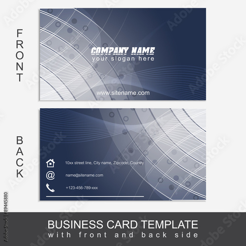 Abstract business card template or visiting card set, vector illustration.