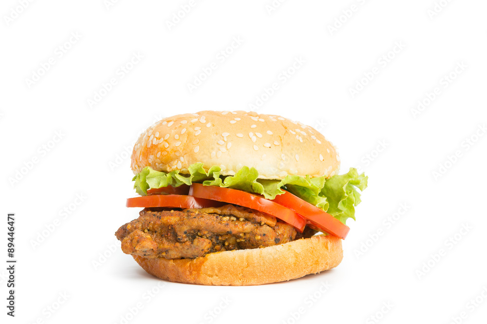Classic Big hamburger isolate Classic Big hamburger isolate