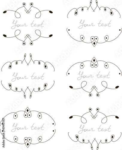 Vintage vector frames