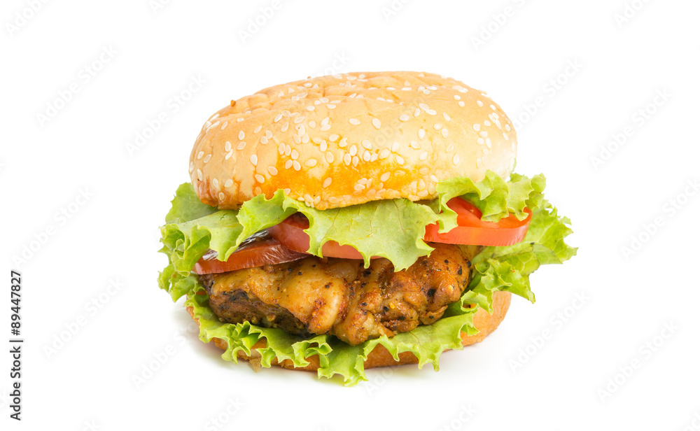 Classic Big hamburger isolate Classic Big hamburger isolate