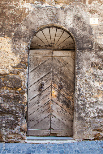 Wooden Door, Orvieto, Italy #89448813