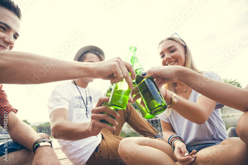 Group Of People Toasting