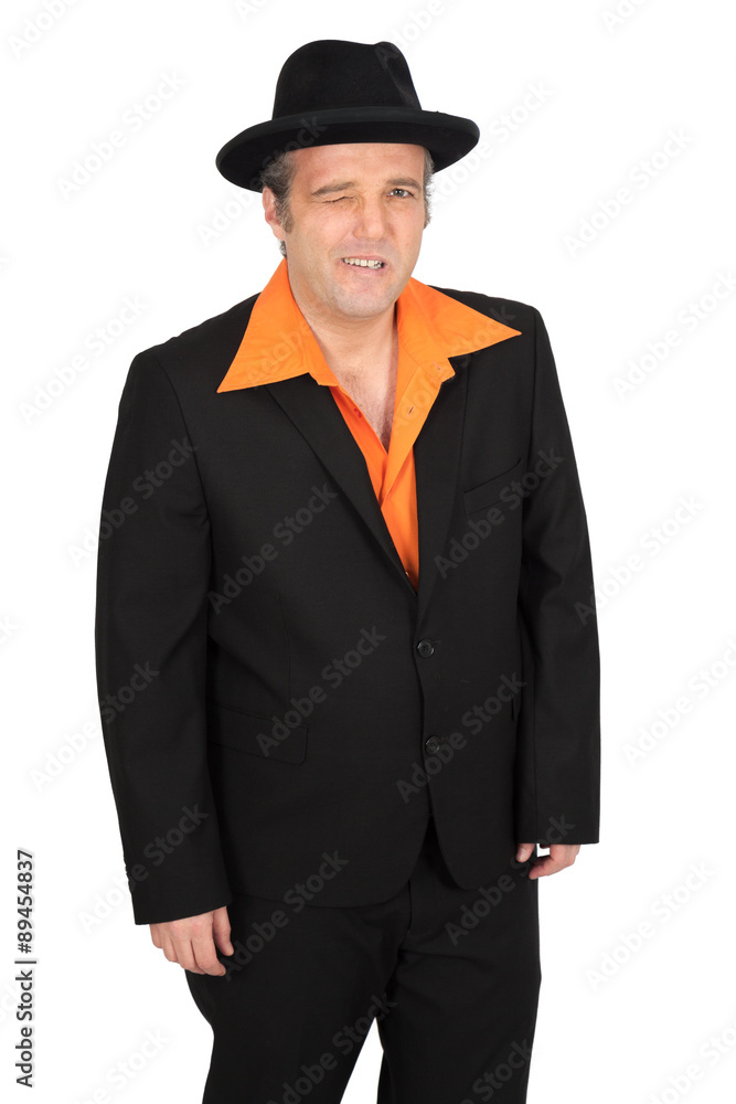Handsome man doing different expressions in different sets of clothes: blinking Handsome man doing different expressions in different sets of clothes: blinking
