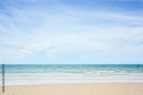 tropical beach, sea and blue sky