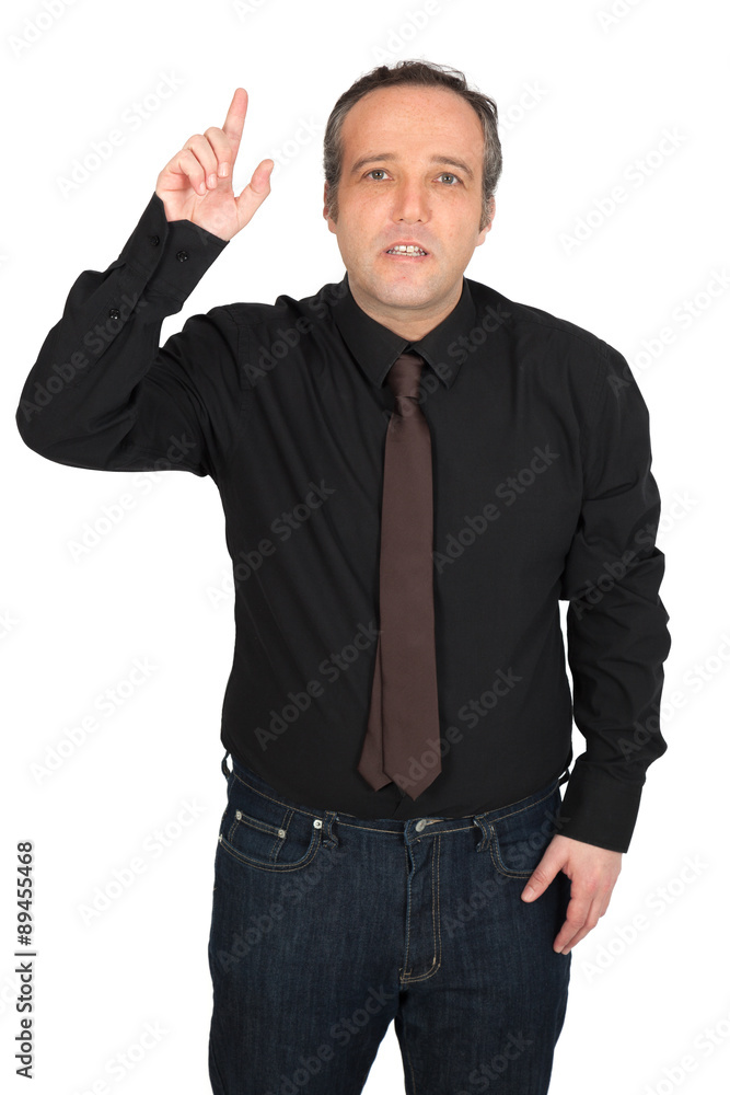 Handsome man doing different expressions in different sets of clothes: want to speak Handsome man doing different expressions in different sets of clothes: want to speak