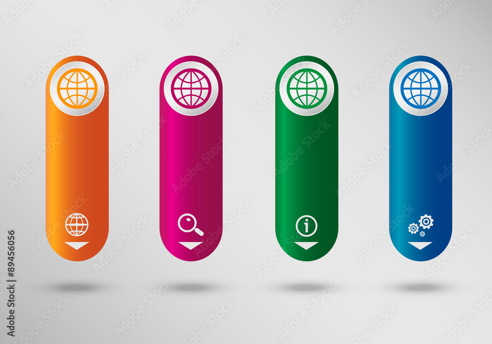 Globe on vertical infographic design template, can be used for w Globe on vertical infographic design template, can be used for w