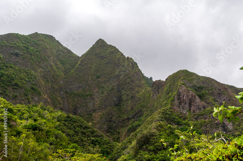 Overview of the Iao Needle State Park Maui Hawaii USA