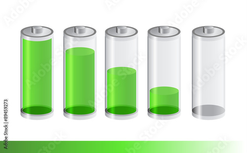 Five green battery status
