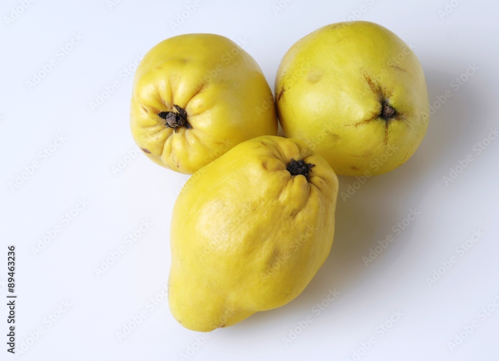 Three whole quinces