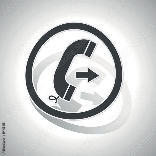 Outgoing call sign sticker, curved