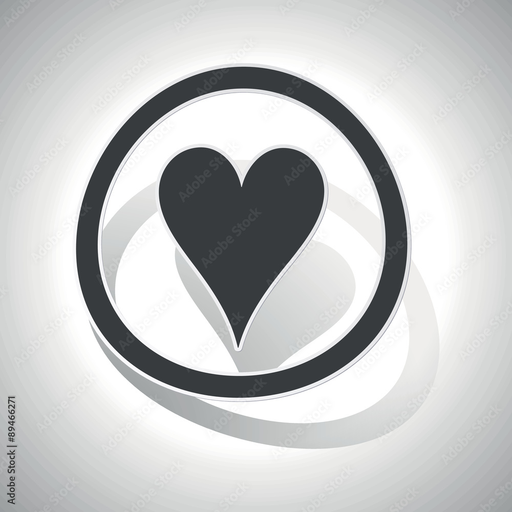 Curved hearts sign icon Curved hearts sign icon