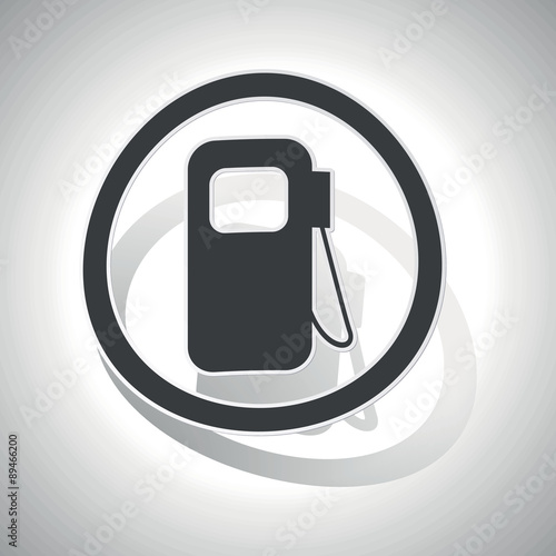 Curved gas station sign icon