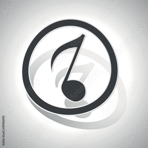 Curved music sign icon 3