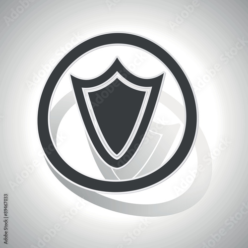 Shield sign sticker, curved