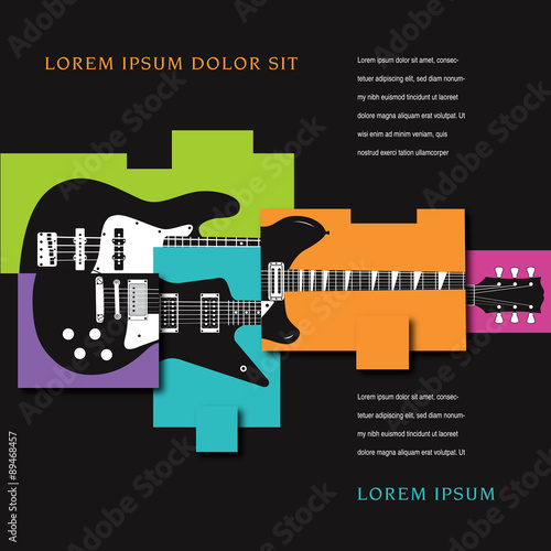 Music Concert Poster Layout Template  for print or web