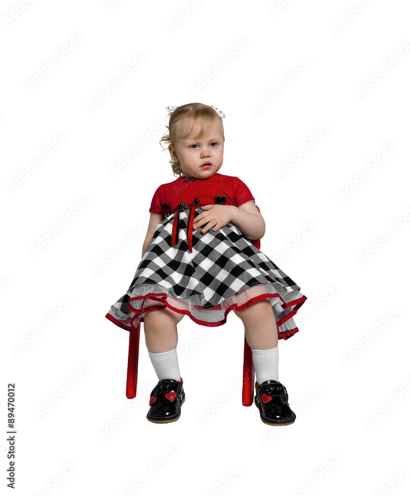 Fotografie Little girl glutton