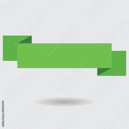 Wallpaper Mural Green realistic detailed curved paper sale banner. Ribbon. Vector illustration Torontodigital.ca