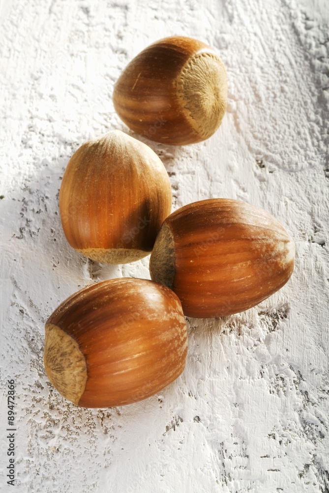 Four hazelnuts
