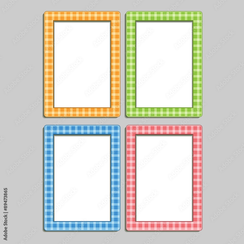 Four multi-colored children's photo frames in the box, blue, ora Four multi-colored children's photo frames in the box, blue, ora