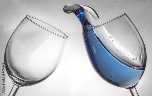 Wine glass fluid motion photo