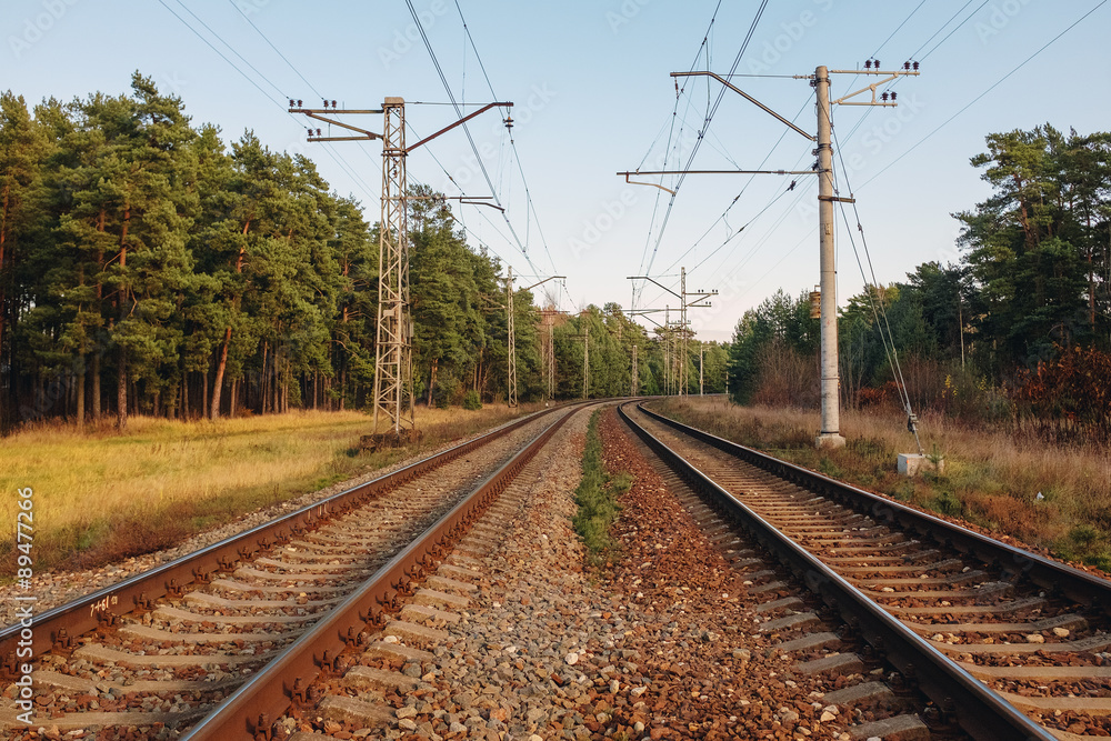 railway track line leading into unknown