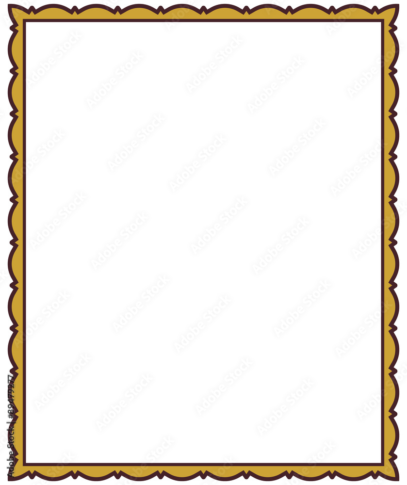 Obraz premium Vector frame vintage isolated on white