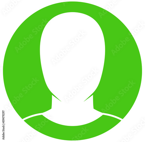 Vector man head isolated on white