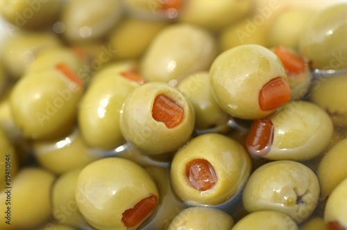 Stuffed green olives (full-frame)