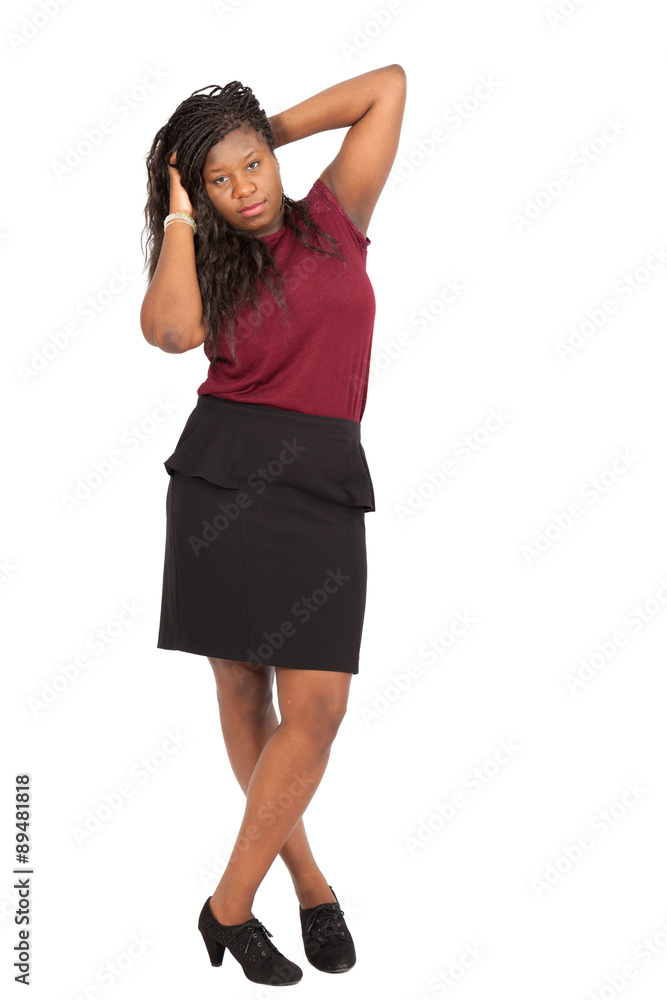 Beautiful woman doing different expressions in different sets of clothes: posing Beautiful woman doing different expressions in different sets of clothes: posing