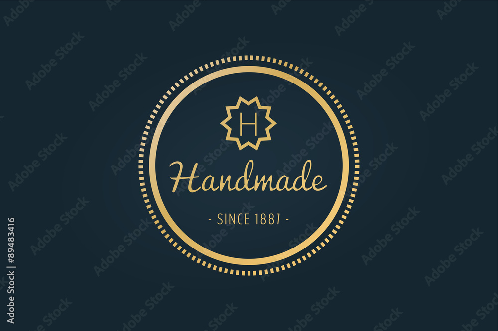 Fototapeta premium Vintage old style logo icon template