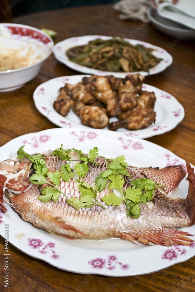 Cooked red tilapia (Thailand)