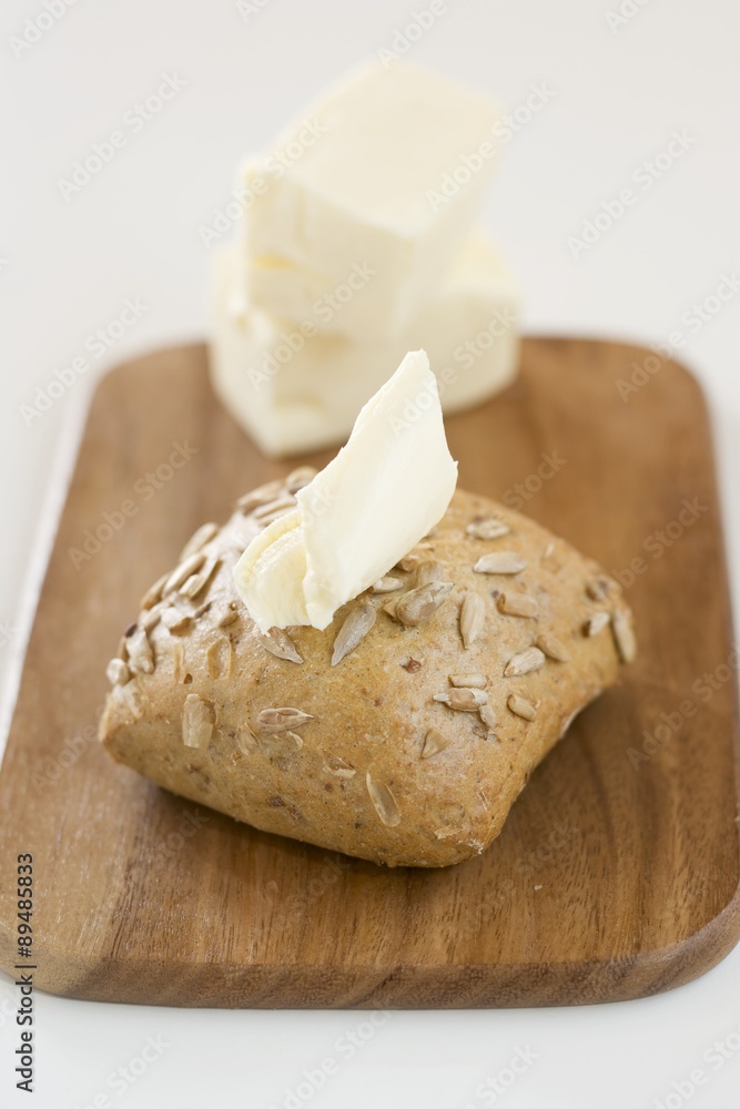 Sunflower roll with butter