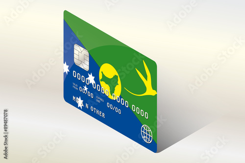 3D Isometric Flag Illustration of the country of  Christmas Isla
