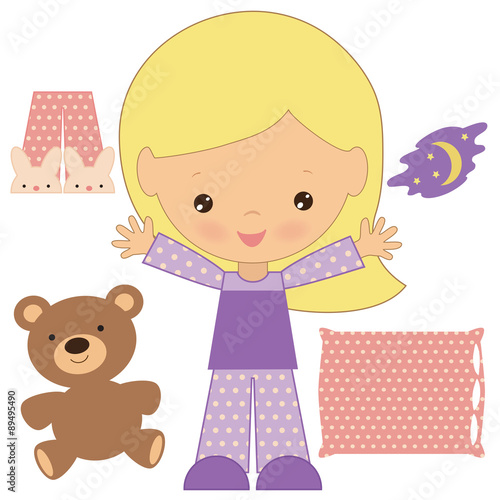 Sleepover vector illustration