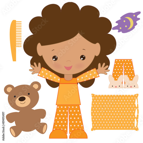 Sleepover vector illustration