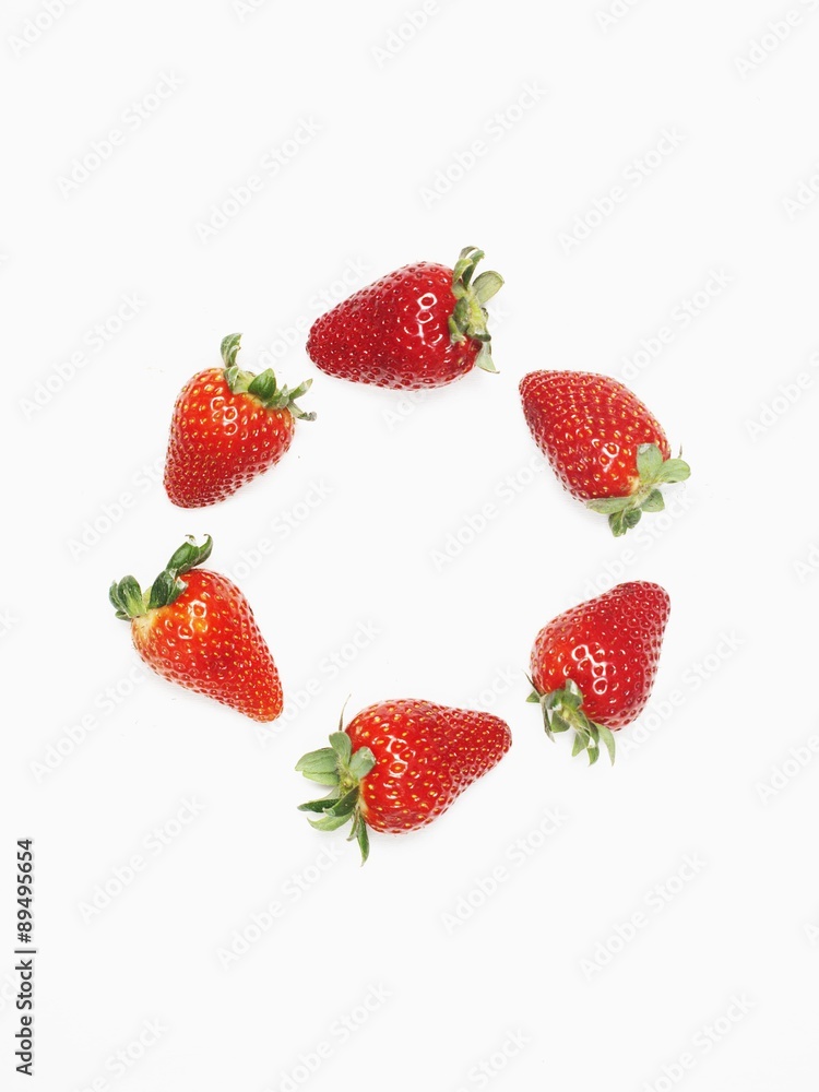 A circle of strawberries A circle of strawberries