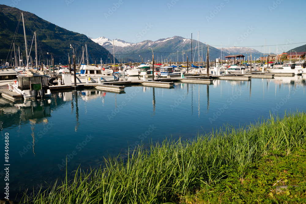 Motorboats Yachts Sailboats Port Harbor Marina Whittier Alaska Motorboats Yachts Sailboats Port Harbor Marina Whittier Alaska