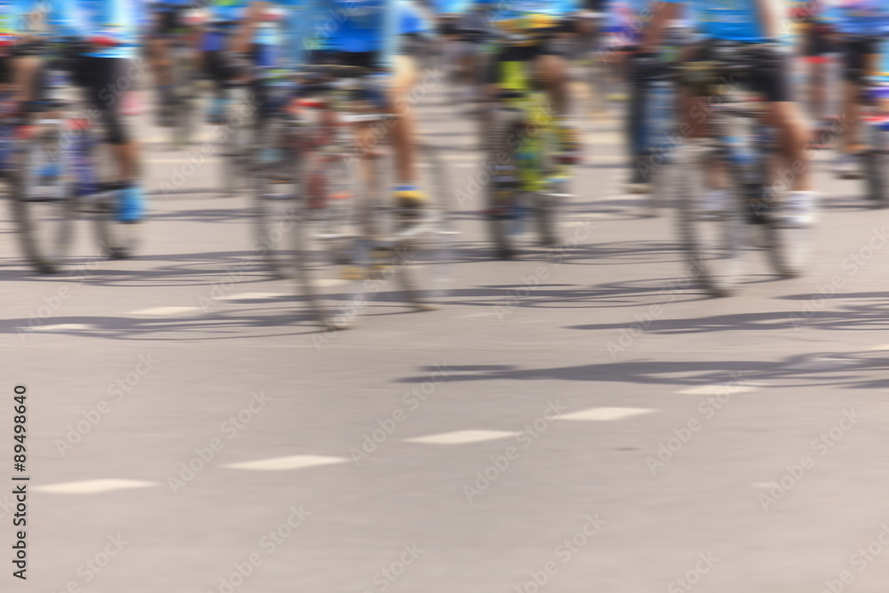 Obraz premium Motion blurred biker