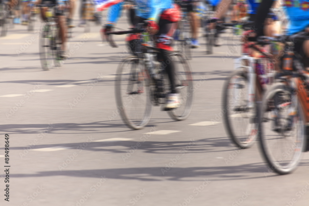 Fototapeta premium Motion blurred biker