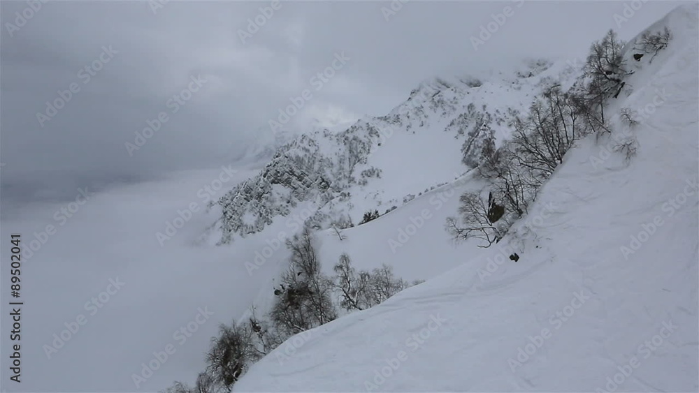 Beautiful mountain peaks of Caucasus Mountains Beautiful mountain peaks of Caucasus Mountains