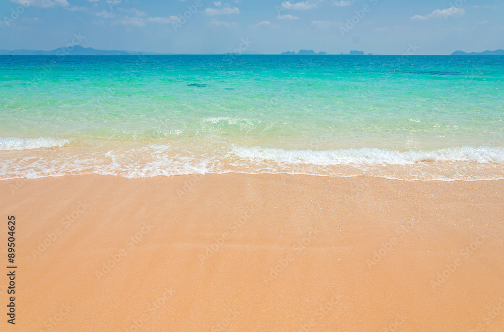 tropical sand beach of Andaman Sea Thailand.