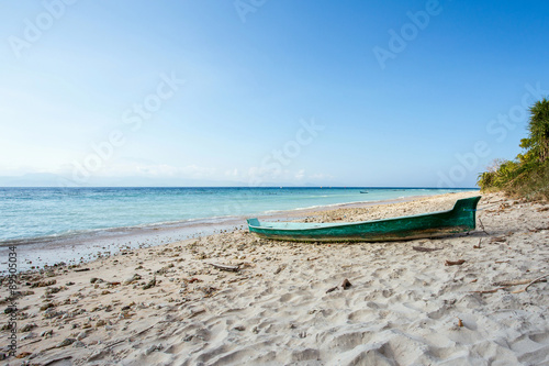 dream beach with boat, Bali Indonesia, Nusa Penida island © ArtushFoto