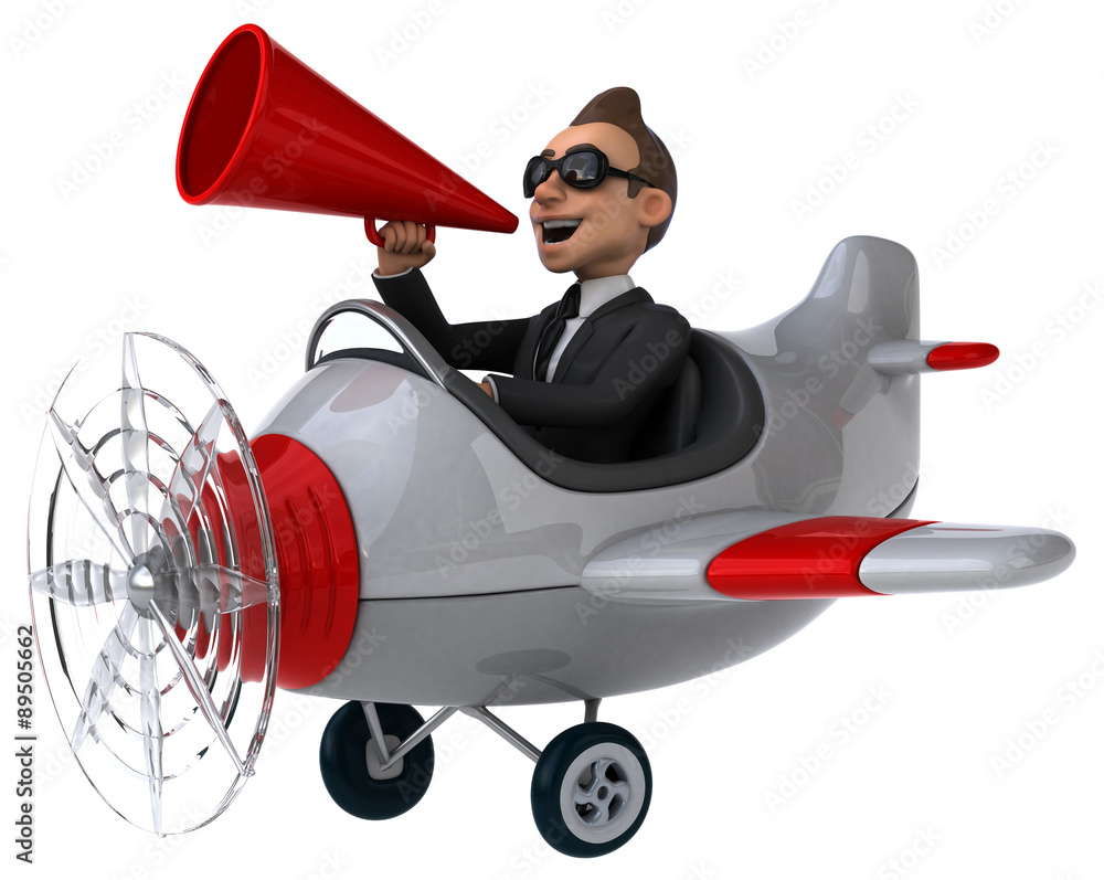 Naklejka premium Fun plane